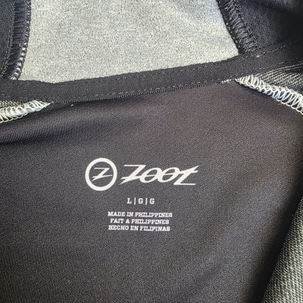 Zoot Ironman Boulder Full Zip Hoodie Womens Large Gray Black Colorado Athletic L